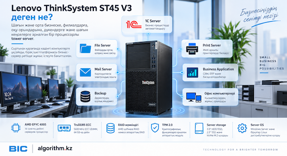 Entry Level Server machine - Lenovo ThinkSystem ST45 V3 Server