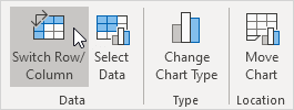 Excel таспасындағы Жол/Бағанды ауыстыру батырмасы