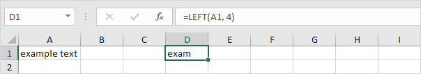 LEFT функциясы мысалы