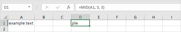 MID функциясы мысалы