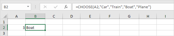 CHOOSE функциясы