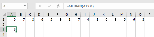 MEDIAN функциясы