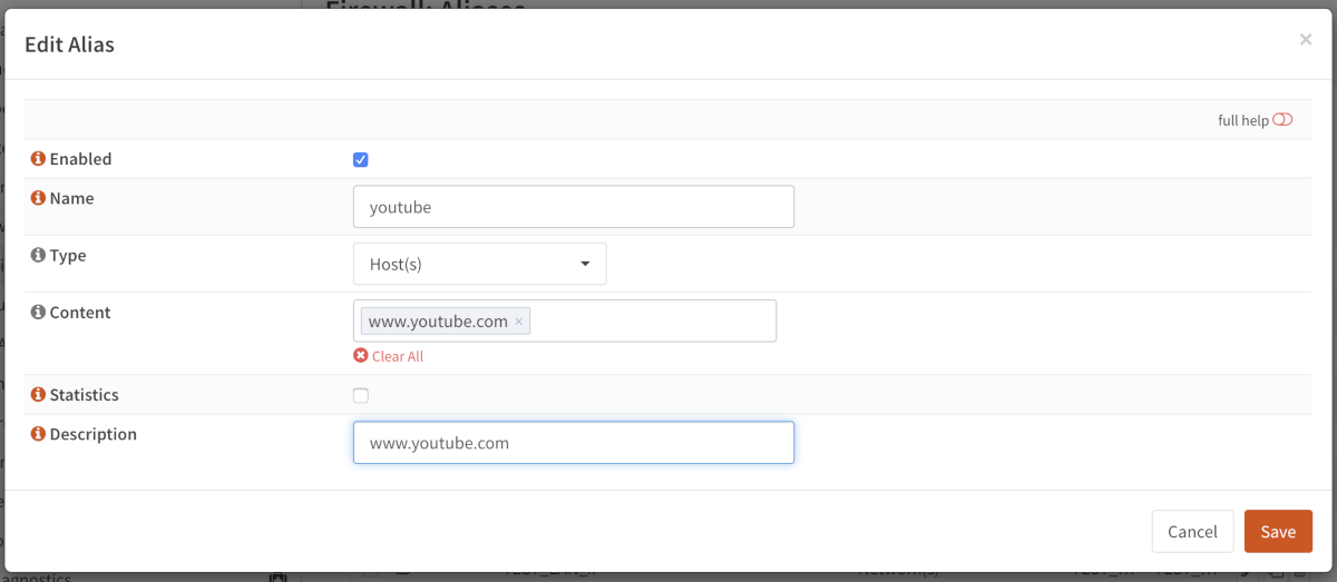 YouTube alias example