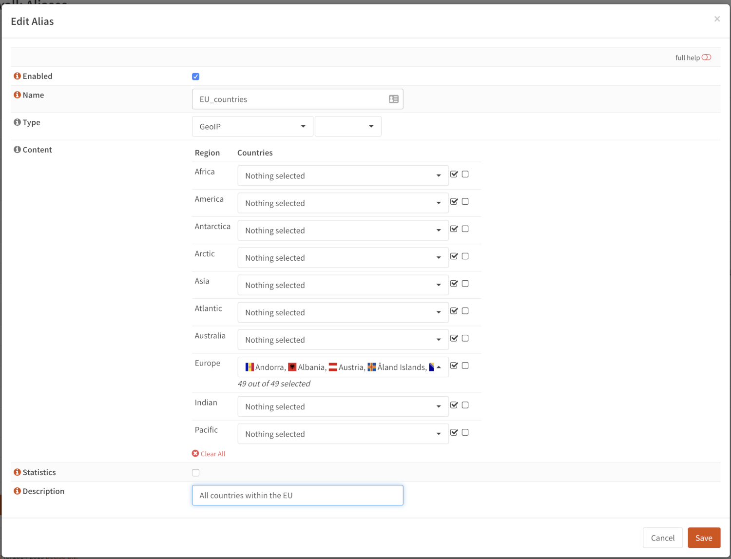 GeoIP Interface