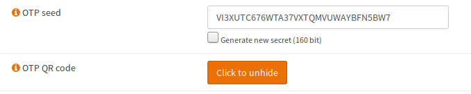 Generate OTP seed