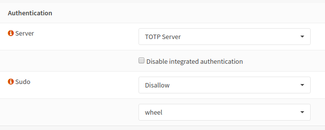 Enable authentication server
